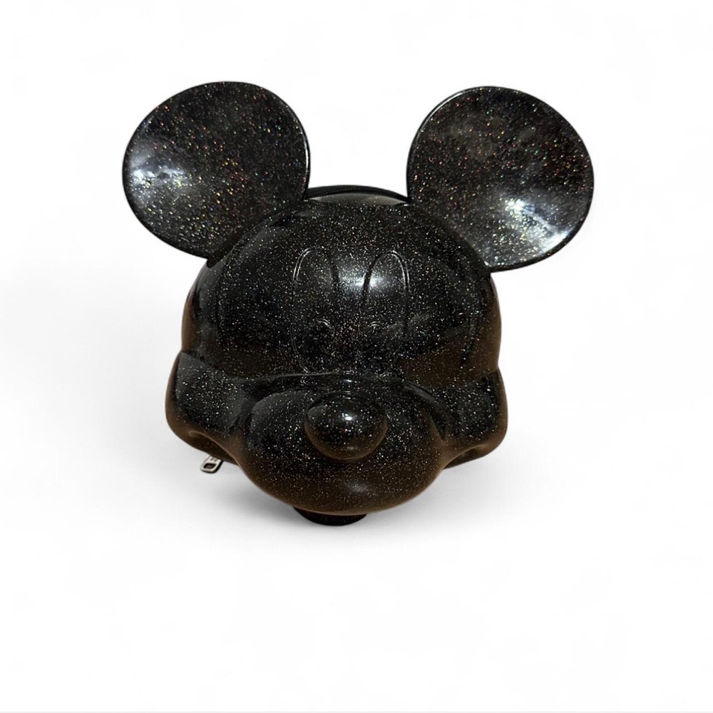 Black Glitter Mickey Mouse Coin Bank